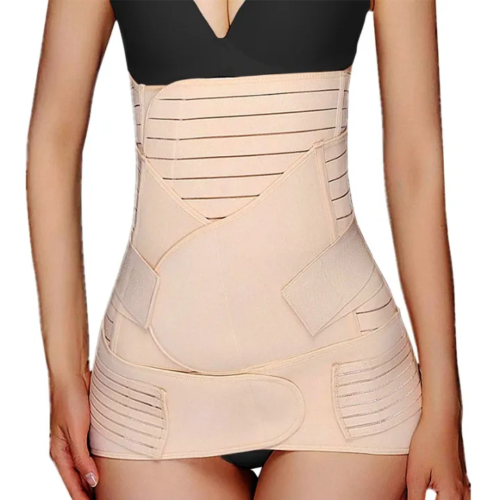 3%20in%201%20Postpartum%20Belly%20Belt%20Tummy%20Band%20Girdle%20Corset%20Body%20Shaper%20Postnatal%20C-Section%20Waist%20Trainer%20Pelvis%20Wrap%20Shapewear%20-%20Image%203