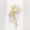 Long Flower Pearl SaftyPin brooch in Halloween crown Women's brooches party pins Badge for girls Light proof - Hijab Pin - Hijab Pin. 
