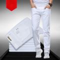 2022 Autumn New Men's White Straight Jeans Classic Style Fashion Business Cotton Elasticity Denim Trousers Male Brand Pants.