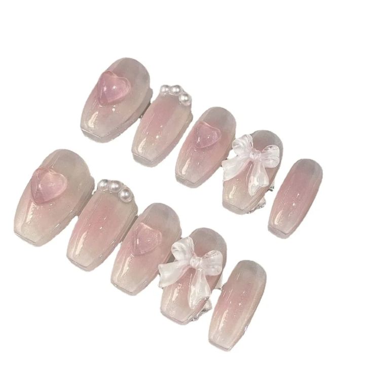 Cute%20Pink%20Sweet%20Princess%20Removable%20Handmade%20Wear%20Nail%20Art%20Y2K%20Vitality%20Girl%20Short%20Nails%20Blush%20Bow%20Nail%20Patch%20-%20Image%202