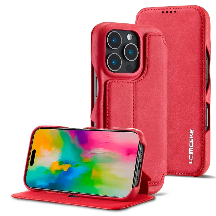 (New)%20For%20iPhone%2016%20Pro%20Max%20LC.IMEEKE%20Hon%20Ancient%20Series%20Flip%20Leather%20Phone%20Case%20-%20Image%209