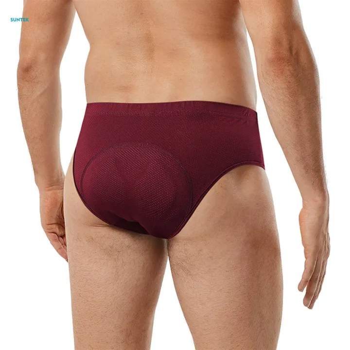 MTB%20Bike%20Underwear,%20Bicycle%20Undershorts%20Briefs%20'%20Padded%20Cycling%20Shorts%20for%20Folding%20Bike%20Cycling%20Accessories%20,%20Deep%20Red%20XXXL%20-%20Image%203