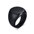 Simple 18k gold plated chunky rings jewelry wholesale bulk vintage championship stainless steel signet men engraved ring blanks.