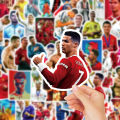 50Pcs Set Cristiano Ronaldo Pattern Stickers PVC Luggage Laptop Guitar Decals Collection Gift Wall Decoration.