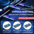 【FUPANG】♥Ready stock free shipping♥Five in one multifunctional universal charging cable box, mobile holder data cable.
