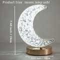 Bedroom Crystal Touch Dimming Night Light Girls Room Home Decor Aesthetics USB Bedside LED Ambient Table 3d Moon Lamp. 