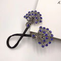 Peacock Rhinestone Hair Bun Maker Colourful Fashion Lazy Hair Curler Elegant U Shape Twister Curler Women Hair Accessories Headband Roller Hair Curler Donut Bun Maker Lazy Hairpin Hair Bow Twisted Korean Style Accessories Tool Women's Style.