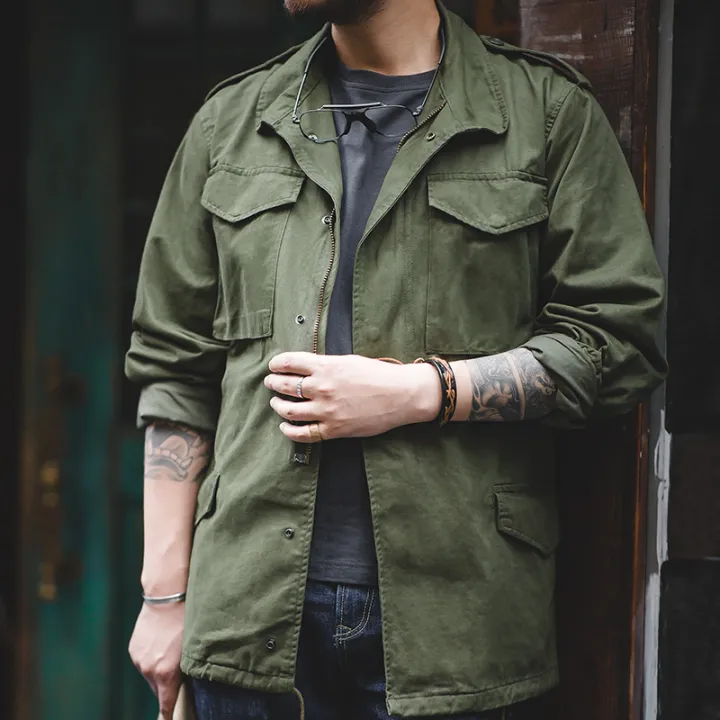 Maden%20M65%20Jackets%20For%20Men%20Green%20Oversize%20Denim%20Jacket%20Vintage%20Casual%20Windbreaker%20Solid%20Coat%20Clothes%20Retro%20Loose%20Overcoat%20-%20Image%203