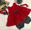 Maroon Color Soft Cotton Baby Dress Set 0-5 years. 
