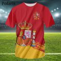 Spain Flag T Shirt National Emblem Football Jersey Cycling Clothes Basketball Soccer Tees Reino de España.