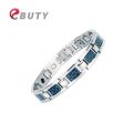 EBUTY Men's Bracelets Magnetic Chain Link Bracelet Luxury Fashion Health Care Jewelry With Hook Buckle Clasp Therapy Bangles. 