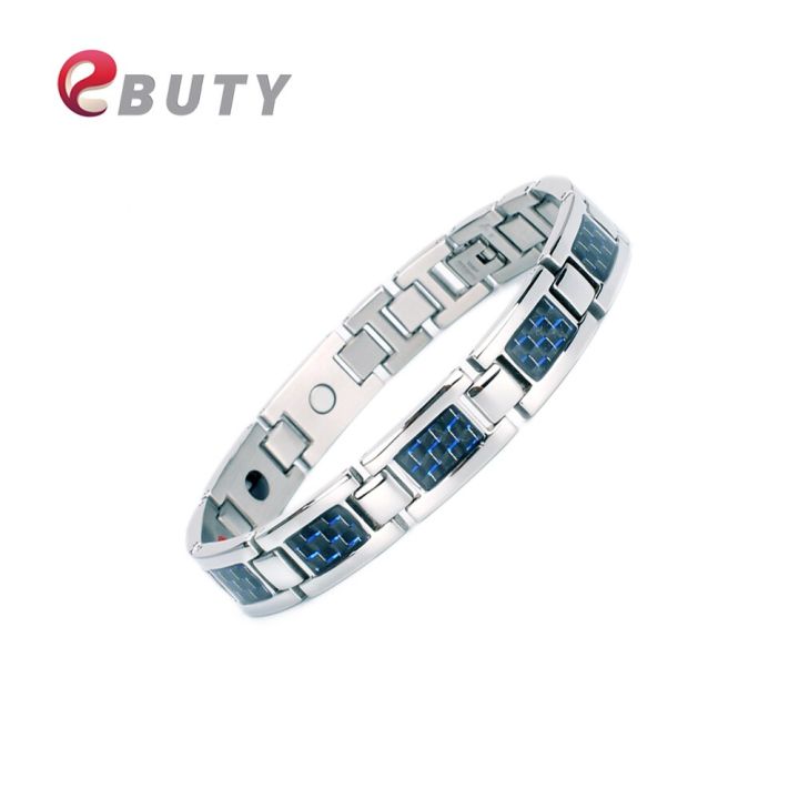 EBUTY%20Men's%20Bracelets%20Magnetic%20Chain%20Link%20Bracelet%20Luxury%20Fashion%20Health%20Care%20Jewelry%20With%20Hook%20Buckle%20Clasp%20Therapy%20Bangles%20-%20Image%203