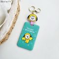 KPOP Bangtan Boys Card Holder Hard Case TATA COOKY Photocard Protector Key Ring with Stretchable Hanging Chain. 