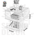 Bedside table corner table sofa side table bedroom bed side table SPBT210. 