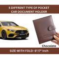 Premium Car Document Holder Bag - Ideal for Car Papers and Documents - Document Cover, Car Document Pouch, Vehicle Document Holder.