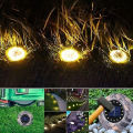 16 LED Solar Powered Lights Outdoor Ground Lights IP68 Waterproof Solar LED Garden Decorational Light 11.6 x 2.3 x 11.6CM -- Warm Light / White Light.