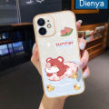 Dienya For Samsung galaxy A04 M04 F04 A04E A03 Core A03S Case Cartoon Summer Bear Luxury Plating Phone Cases New Square Edge Pattern Silicone Soft Casing Camera Lens Protection Shockproof Cover. 