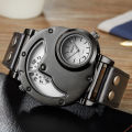 Oulm Brand Fashion Trend Men's Watch Dual Time Zone Personalized Sports Quartz Men's Watch Foreign Trade 9591. 