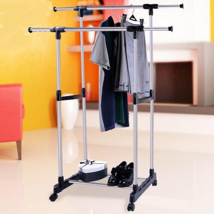 Pole Cloth Rack Exclusive Double Pole Cloth Rack | Daraz.com.bd