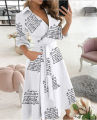 【Worth-Buy】 Women Print Dress V-Neck Bat Sleeve Ruffl Flowers Print Bohemian Beach Sundress Ladies Loose Summer Vacation Mini Dresses.