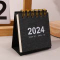 2024 Retro Simple Solid Color Desk Calendar Desktop Paper Mini Stand Calendar Daily Table Planner Yearly Agenda Organizer. 