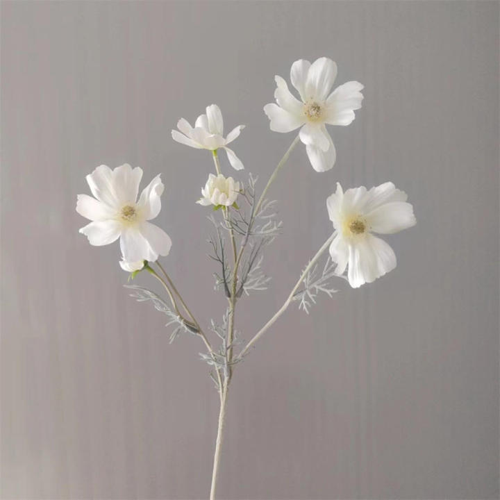 Artificial Gesang Flower Single Branch 4 Fork Cosmos Fake Flower Silk Flower Bouquet Living Room Wedding Home Decoration