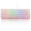 Womier WK68 60% Pink Gaming Mechanical Keyboard Mini RGB Keyboard Hot-Swappable Keyboard Wire Pudding PBT Keycap Red Switch. 