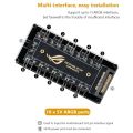 RGB Fan Hub ARGB Cable Splitter Hub Adapter for ASUS/MSI/GIGABYTE Motherboards. 