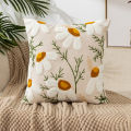 Towel embroidered Flower Cushion Cover Linen Simple Sofa Headboard Pillow Case Office Cushion Cover Cogines 45x45cm. 