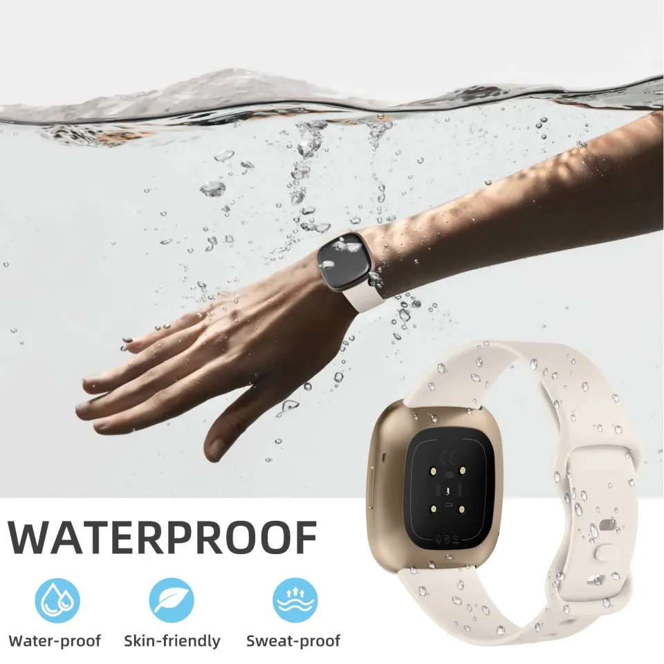 AK Sportarmband Für Fitbit Sense 2 / Versa 4 | Weiches Silikon | Ein-Klick-Installation | 2 Größen & Farben