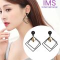Korean Geometric Earrings for Women, Jewelry Long Matte Pendant Ear Rings for Girl, Elegant Earrings Female for Party, Dating, Weddings, Ceremony, Birthday Gift.