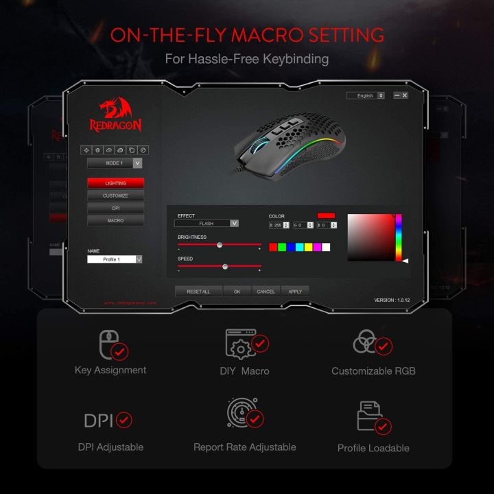 Redragon%20M808%20Storm%20Lightweight%20RGB%20Gaming%20Mouse,%2085g%20Ultralight%20Honeycomb%20Shell%20-%2012,400%20DPI%20Optical%20Sensor%20-%207%20Programmable%20Buttons%20-%20Precise%20Registration%20-%20Super-Lite%20Cable%20-%20White%20-%20Image%204