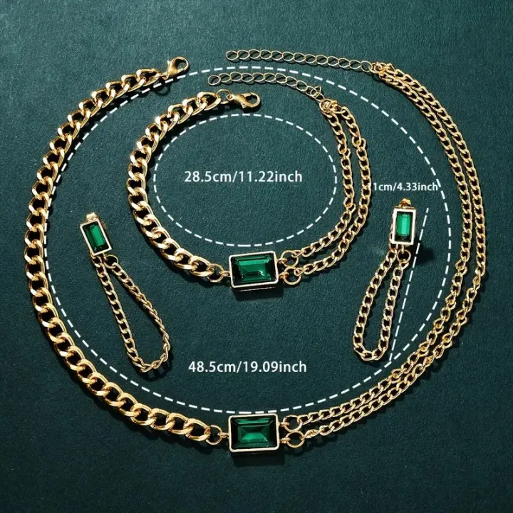 Complete%20Your%20Look%20with%20This%205-Piece%20Fashion%20Set:%20Women's%20Square%20Dial%20Watch%20with%20Matching%20Emerald%20Accessories%20-%20Image%207