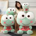 Sanrio Keroppi Cute Big Eyed Frog Plush Doll Kawaii Sof StuffedPillow Toy Doughnut Frog Children's Birthday Gift. 