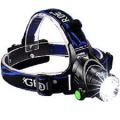 Rechargable LED Head Lamp Flash Light Torch - Black. 