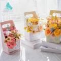 Decorative Flower Arrangement Box Customizable Packaging Materials New Style Portable Flower Box Craft Box Gilded DIY Flower Kit for Teacher's Day Gift Floral Presentations Flower Arrangement. 