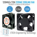 120mm AC Fan 220v/240v Incubator Cooling Fan Hatching Machine Exhaust Fan Industrial Egg Incubator High Speed Quiet Fan.