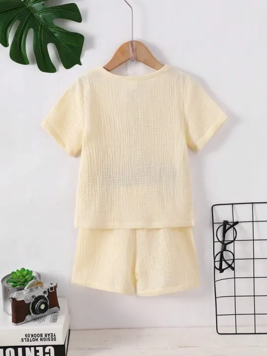 Children%E2%80%99s%20Boys'%20Relax%20Wear%20Casual%20Outdoor%20Turn-Down%20Collar%20Shirt%20Set%20for%20Kid%E2%80%99s%20-%20Image%203