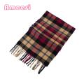 Women Plaid Scarf Cozy Plaid Tassel Scarf Warm Cashmere Shawl for Couples Winter Wrap Couple Warm Shawl.