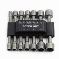 14pcs/9pcs Power Nut Driver Drill Bit Set Hexagonal Shank Hex Nut Socket 1/4 Screw Metric Driver Tool Set Adapter Drill Bit.