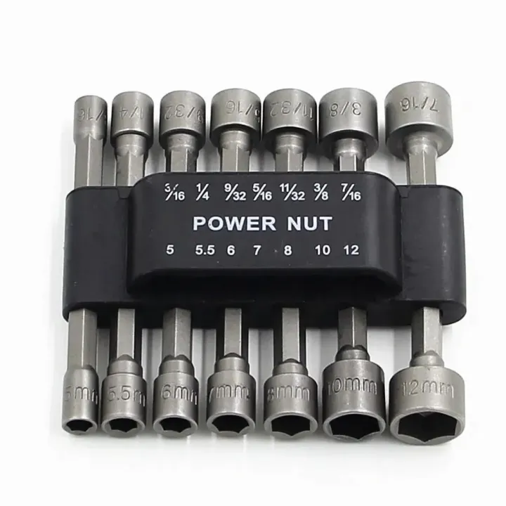 14pcs/9pcs%20Power%20Nut%20Driver%20Drill%20Bit%20Set%20Hexagonal%20Shank%20Hex%20Nut%20Socket%201/4%20Screw%20Metric%20Driver%20Tool%20Set%20Adapter%20Drill%20Bit%20-%20Image%206