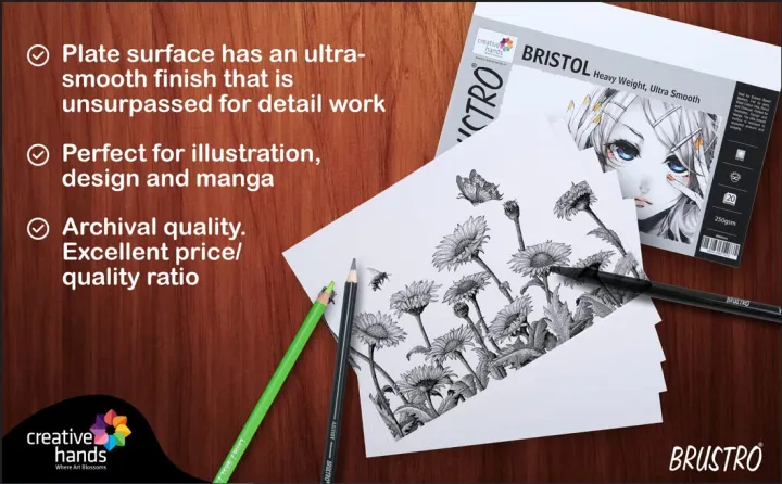 Brustro%20Ultra%20Smooth%20Bristol%20Sheets,%20A5%20Size,%20250%20GSM%20Pack%20of%2020%20-%20Image%202