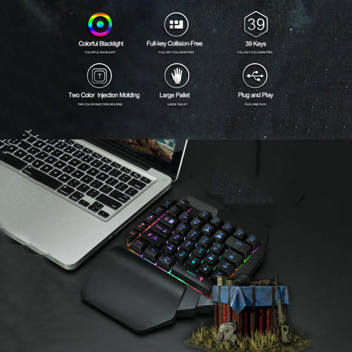 Colorful%2039%20Keys%20F6%20USB%20Wired%20Keyboard%20RGB%20Ergonomics%20Game%20Gaming%20Keyboard%20One-Handed%20For%20Gamer%20Tablet%20PC%20Laptop%20-%20Image%203