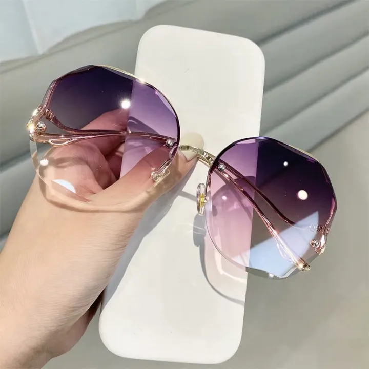 2022%20Rimless%20Sunglasses%20Women%20Ocean%20Water%20Cut%20Eyewear%20Women%20Men%20Trimmed%20Lens%20Metal%20Curved%20Temples%20Sun%20Glasses%20Female%20UV400%20-%20Image%207
