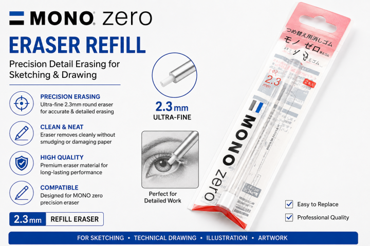 MONO Zero Eraser Refill Precision Detail Erasing Refills for Sketching & Drawing