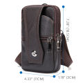 NIUCUNZH Cross Border Leather Waist Bag Men's Cowhide Mobile Phone Bag Sports Biased Bag Outdoor Wear Belt Mobile Phone Shoulder Bag. 