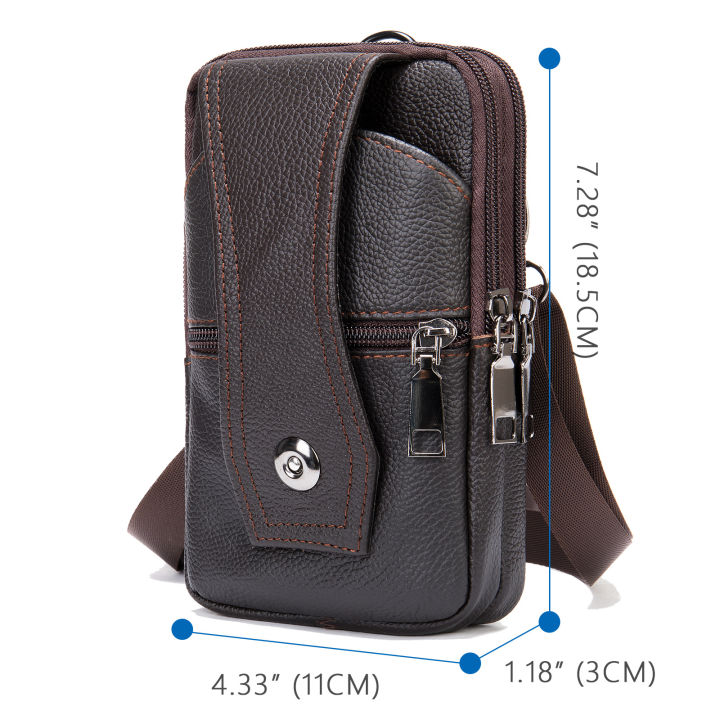 NIUCUNZH%20Cross%20Border%20Leather%20Waist%20Bag%20Men's%20Cowhide%20Mobile%20Phone%20Bag%20Sports%20Biased%20Bag%20Outdoor%20Wear%20Belt%20Mobile%20Phone%20Shoulder%20Bag%20-%20Image%205
