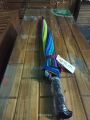 RAISA Rainbow Fashionable Long Handle 16 Ribs UV Block Layer Windproof Dual Sunny and Rainy Umbrellas.