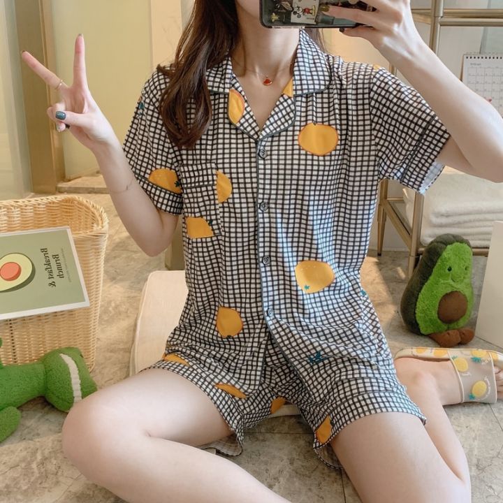 Pajamas%20for%20Women%20Short%20Sleeve%20Sleepwear%20Loungewear%20Satin%20Pyjamas%20Cartoon%20Summer%20Home%20Wear%20Ladies%20Silk%20Nightwear%20Set%20-%20Image%205
