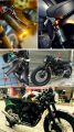 Motorcycle Handle Bar Grip End Light LED (1 Set) Multicolor.